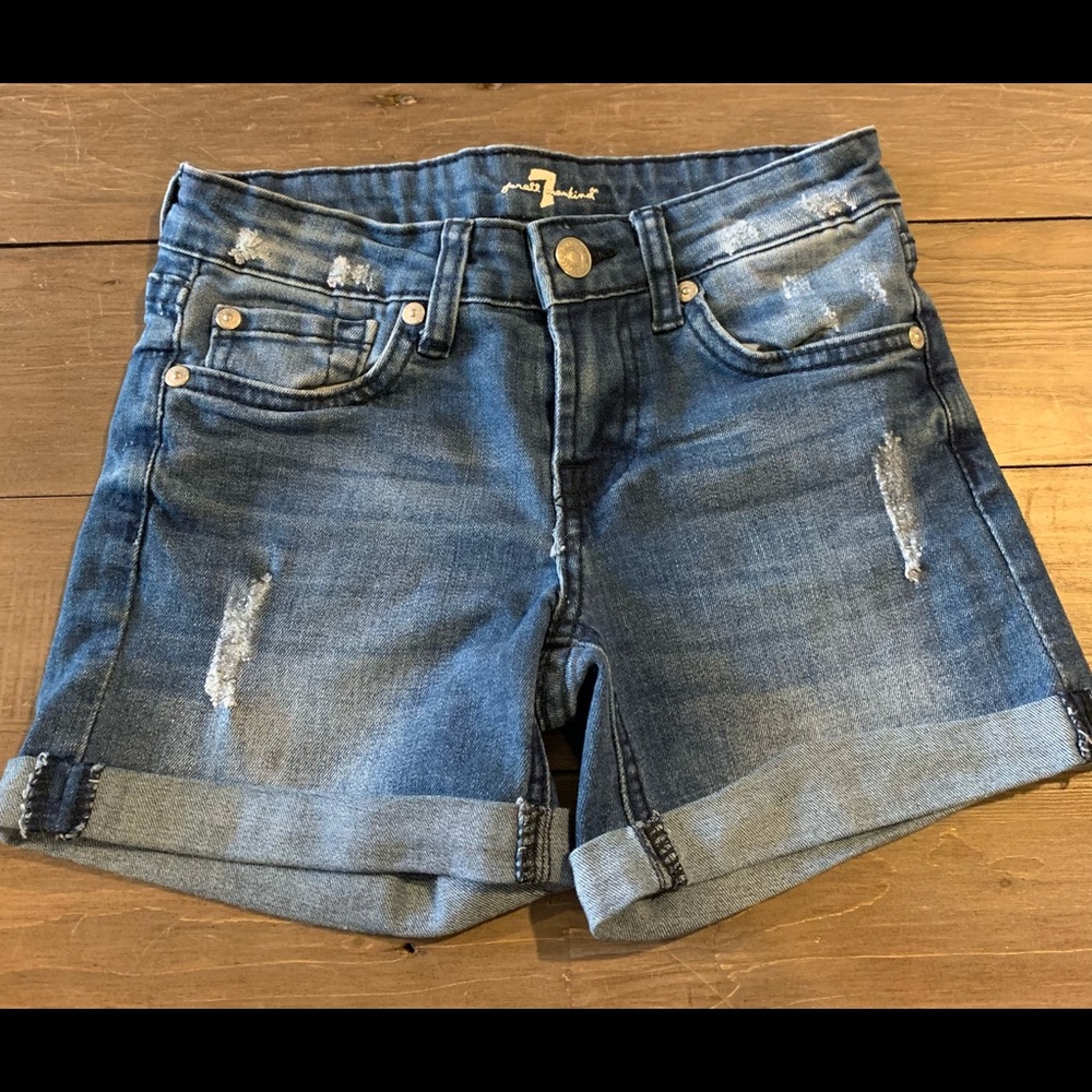 7 For All Mankind Girls Denim Shorts